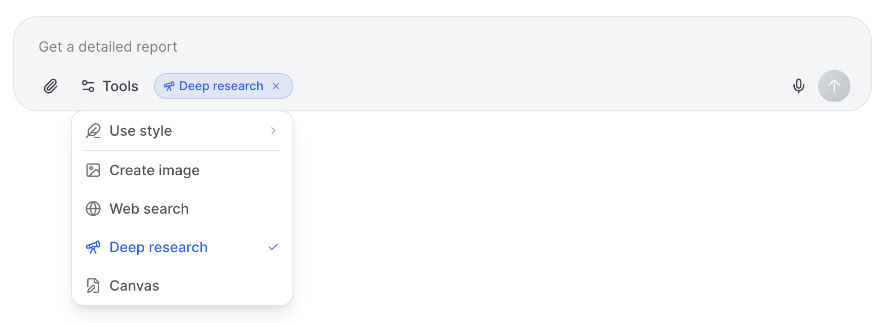 ZeroTwo AI | AI agent platform | ZeroTwo chat interface showing deep research tool selected in the dropdown